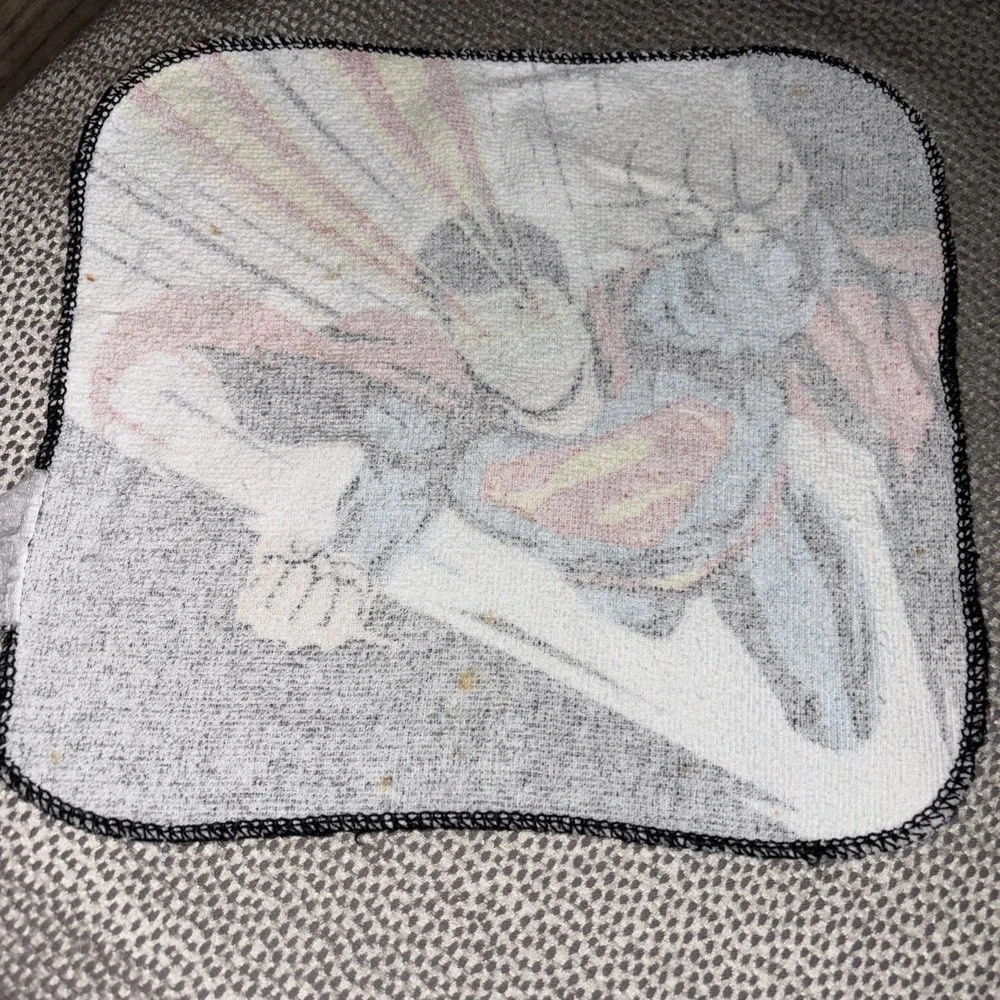 90's VTG Superman Wash Cloth Towel Terry Cloth Vintage
